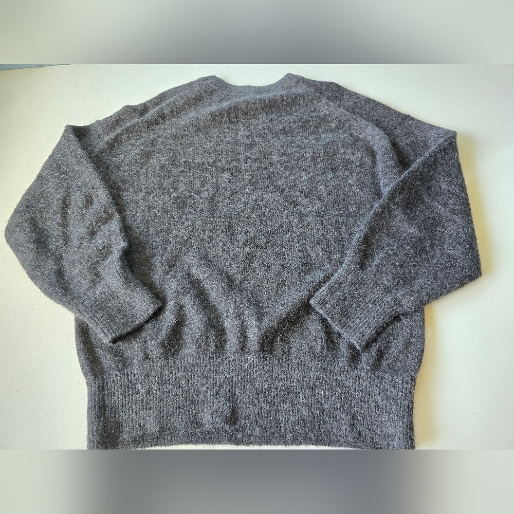 23 VINGT-TROIS ARRONDISSEMENTS Wool Mohair Blend Sweater Size 38 US 8 Grey - Picture 2 of 9